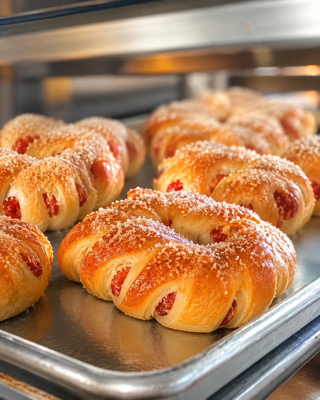 Roscones de bocadillo — guava-filled